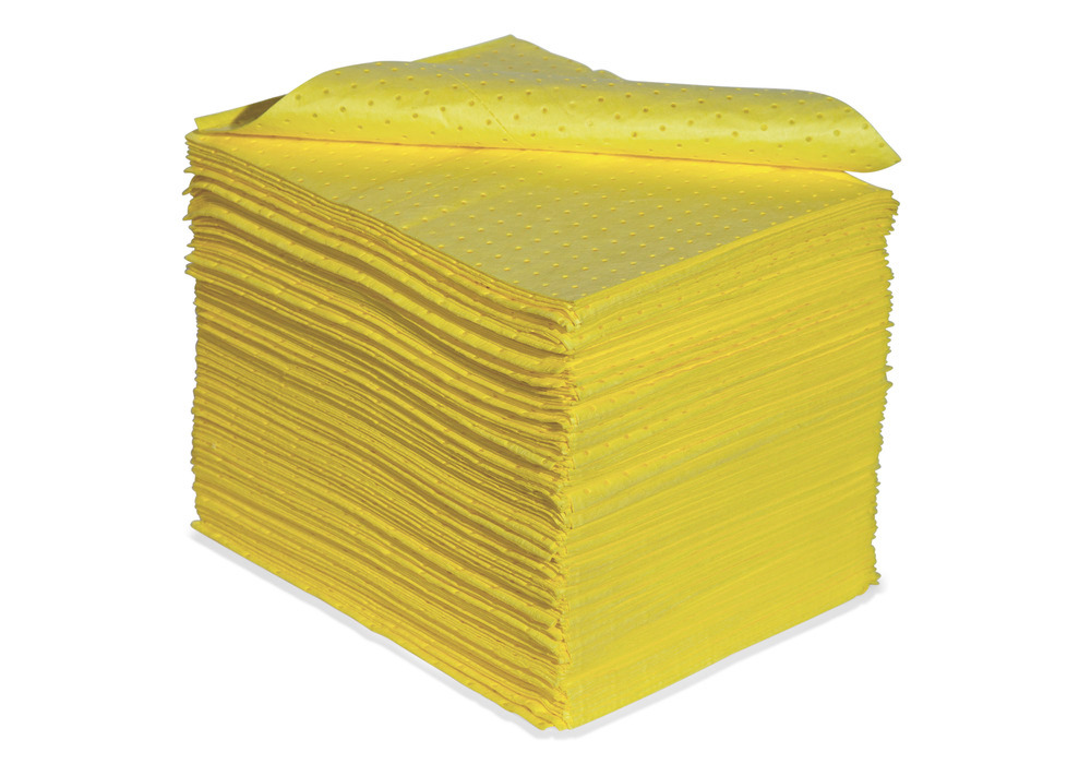 DENSORB Chemikalienbindemittel Vlies Matten, Economy Single, light, 40 x 50 cm, 200 Stück - 1