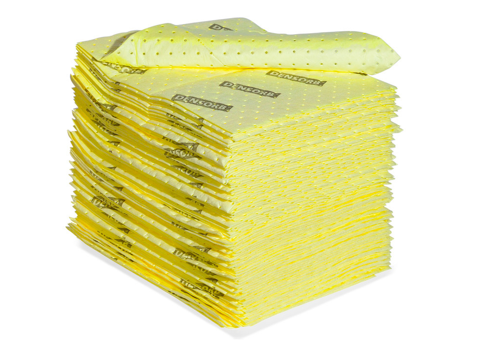 DENSORB Chemikalienbindemittel Vlies Tücher, Economy Double, heavy, 2-lagig, 40 x 50 cm, 100 Stück - 1