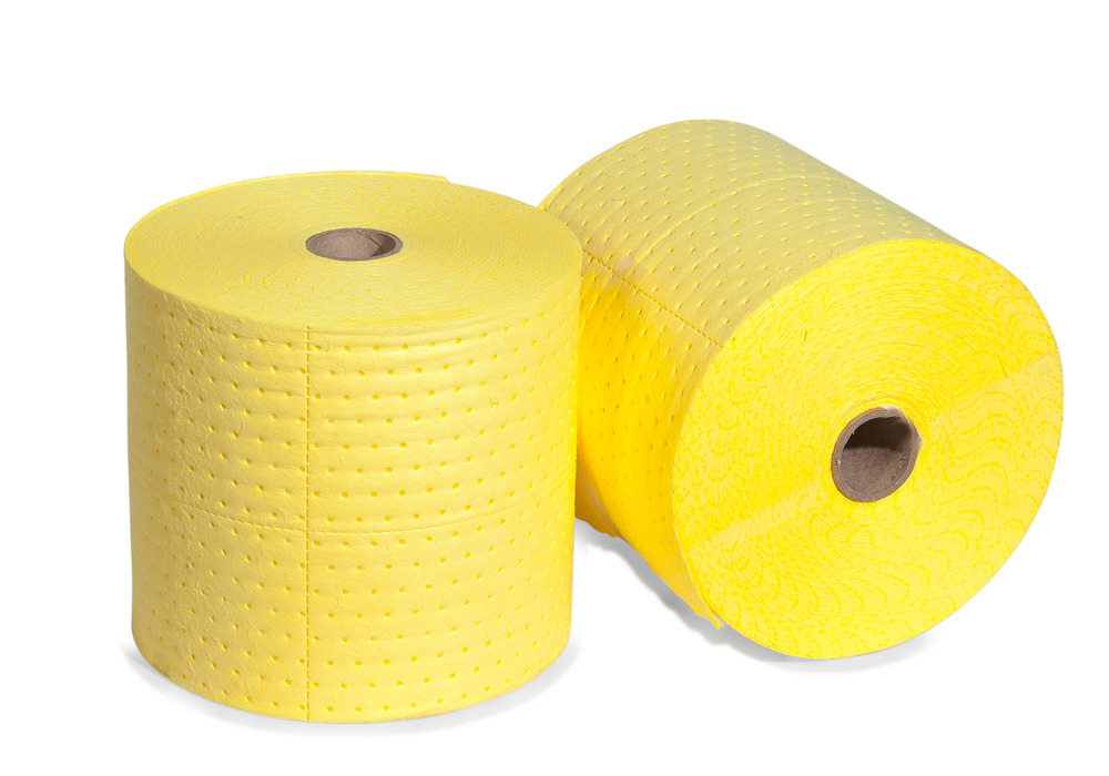 DENSORB Chemikalienbindemittel Vlies Rollen Economy Single, light, 38 cm x 90 m, 2 Stück - 1