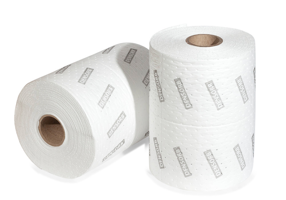 DENSORB Ölbindemittel Vlies Rollen, Economy Double, heavy, 2-lagig, 50 cm x 45 m, 2 Stück - 1