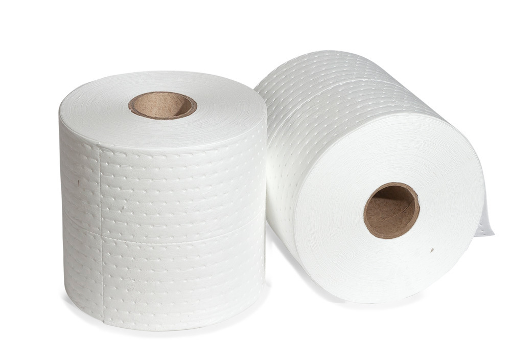 DENSORB Ölbindemittel Vlies Rollen zum Aufsaugen, Economy Single, light, 38 cm x 45 m, 2 Stück - 1